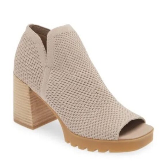 Eileen Fisher Collin Peep Toe Bootie in Blush Size 6.5 - Picture 1 of 13